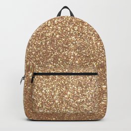 Copper Rose Gold Metallic Glitter Backpack