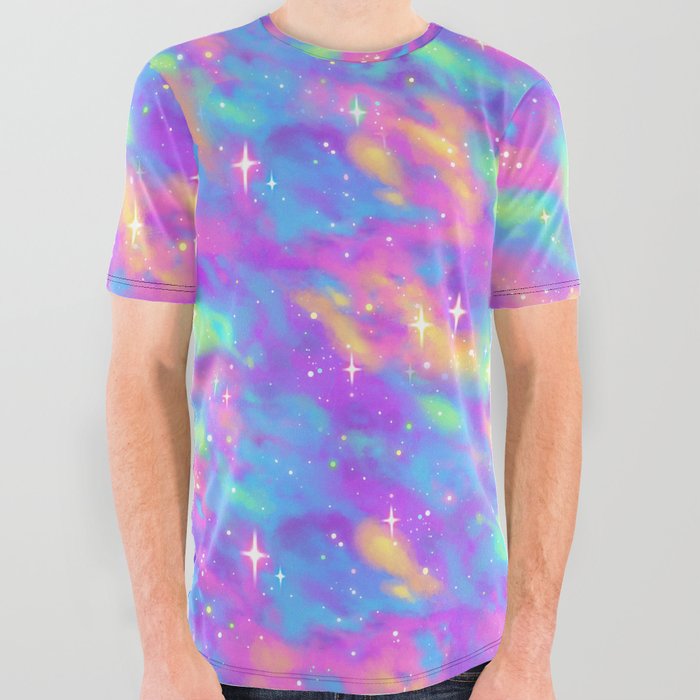 Pastel Galaxy All Over Graphic Tee