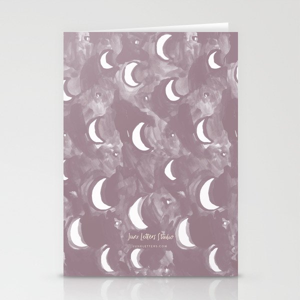 Many Moons - Lavender Stationery Cards