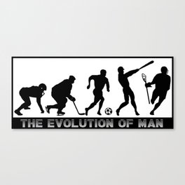 Lacrosse Evolution Of Man Canvas Print