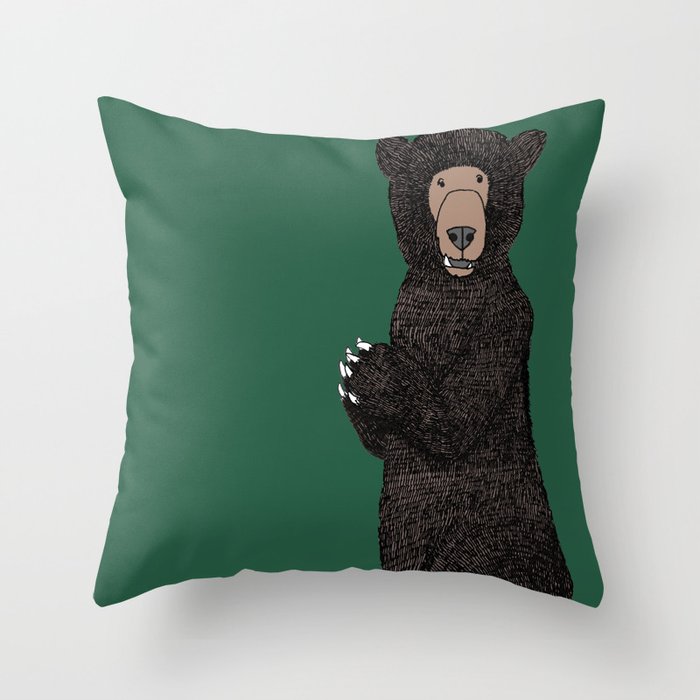 Cheeky bear Throw Pillow