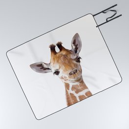 Baby Giraffe, Safari Animals, Kids Art, Baby Animals Art Print By Synplus Picnic Blanket