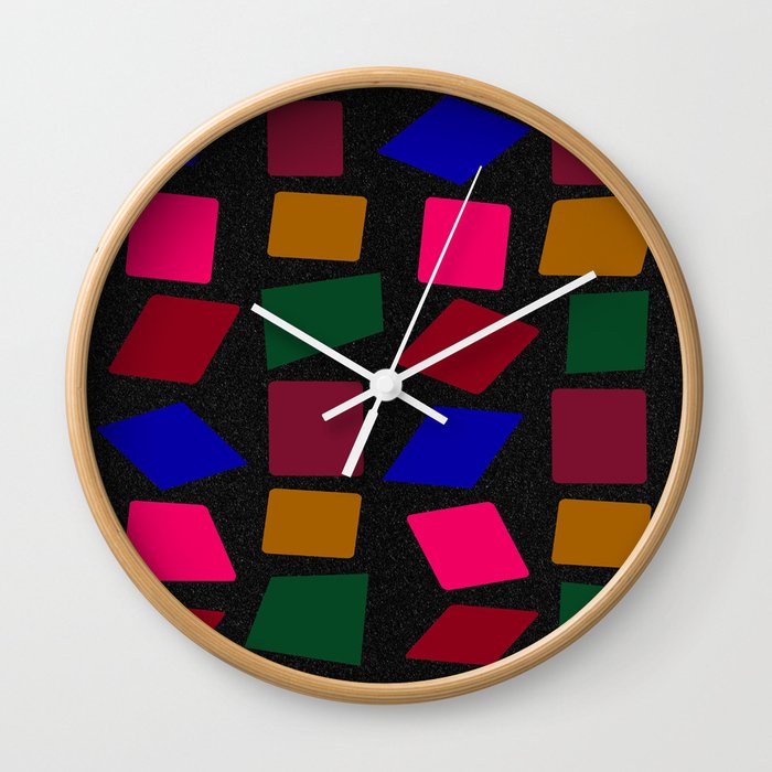 Diamond Cut Colors Wall Clock