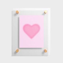 Baby Pink Aura Heart - Love Floating Acrylic Print