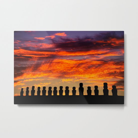 EASTER ISLAND SUNRISE Metal Print