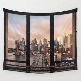 New York City - Window View Wall Tapestry
