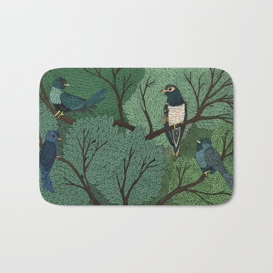 Blue Birds Bath Mat