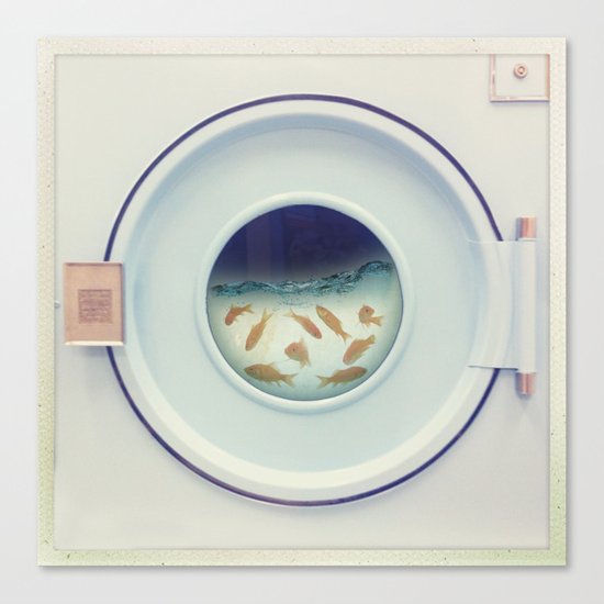 Tumbling goldfish Canvas Print