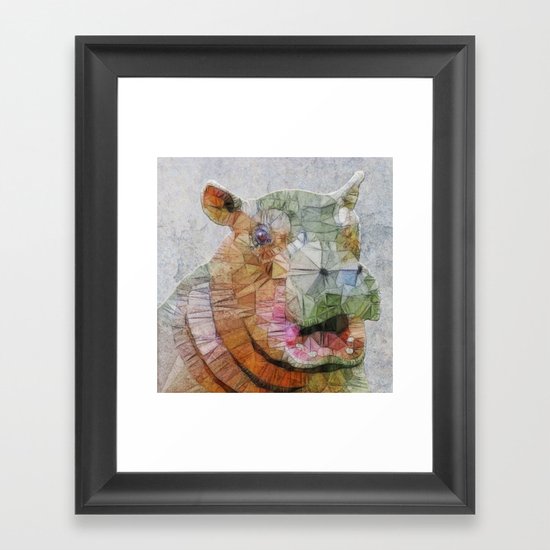 abstract hippo Framed Art Print