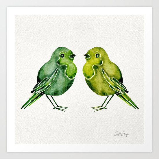 Parakeets Art Print