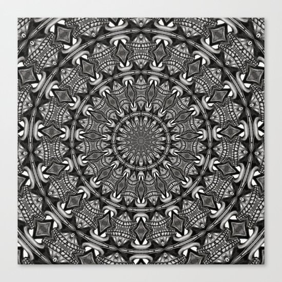 Monochrome Mandala Canvas Print