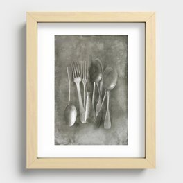 Flea market cutlery Recessed Framed Print