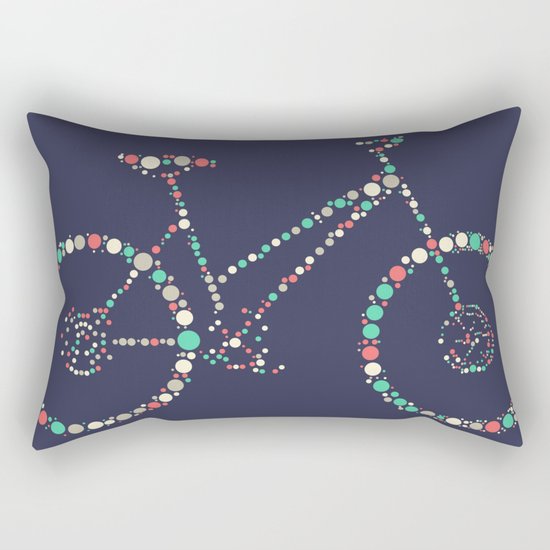 Bicycle in Dots Rectangular Pillow