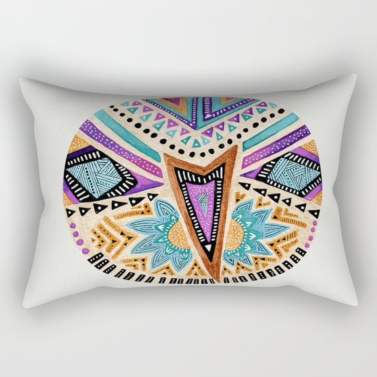 Tribal Folk Icon Rectangular Pillow