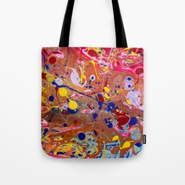 Original Splatter Pour - Red/Blue/White/Yellow Tote Bag