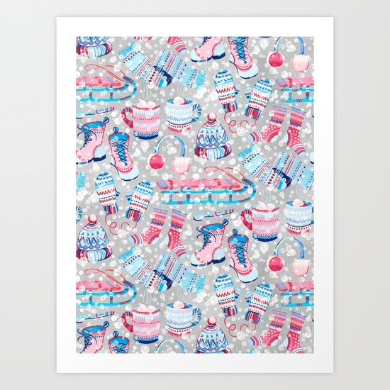 So Much Snow! Art Print