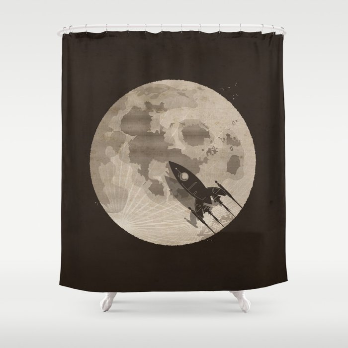 Around the Moon Shower Curtain