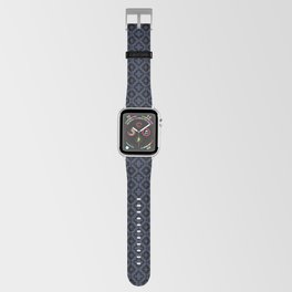 Navy Blue and Black Ornamental Arabic Pattern Apple Watch Band