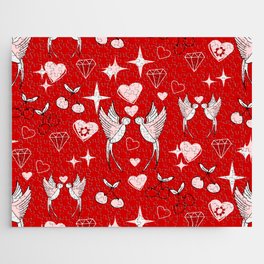 Kitsch Valentine red Jigsaw Puzzle