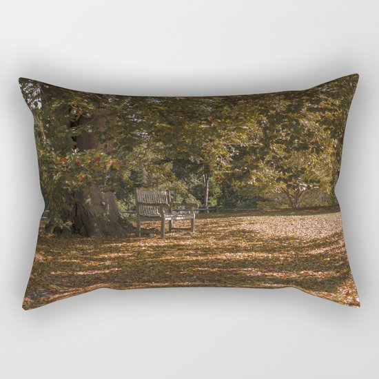 Autumn under the tree Rectangular Pillow