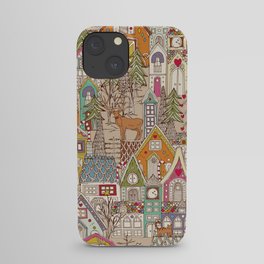 vintage gingerbread town iPhone Case