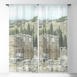 Round Towers The Frontinus Gate Hierapolis Sheer Curtain