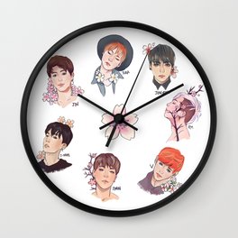 BTS Drawing Wall Clock