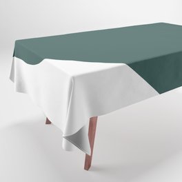 Heart (Dark Green & White) Tablecloth