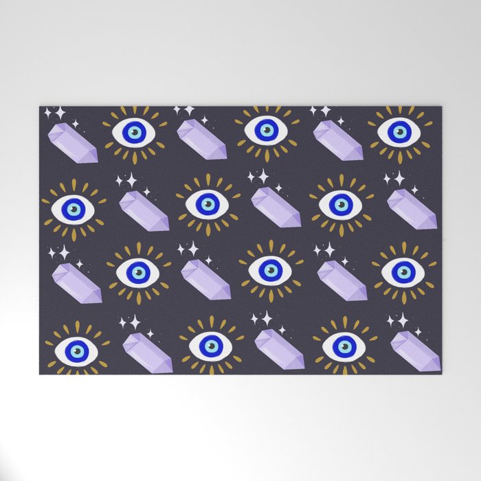 Amethyst and Evil Eye Welcome Mat