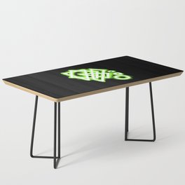 Glowing green cyberpunk pattern Coffee Table