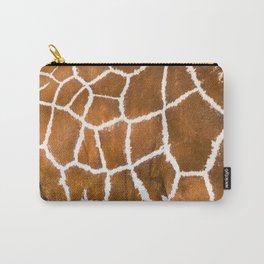 Close-up view of giraffe skin texture, animal print background isolated Carry-All Pouch