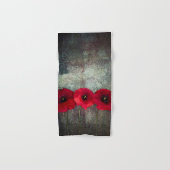Three red poppies Hand & Bath Towel