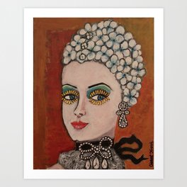 QUEEN CHARLOTTE GOES SWIMMING Art Print