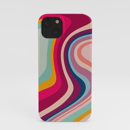 Boho Fluid Abstract iPhone Case | Lines, Pattern, Boho, Alternative, Abstract, Trendy, Bohemian, Color, Harmony, Pink 