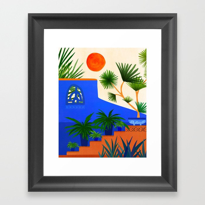 Southwest Desert Garden Landscape Framed Art Print