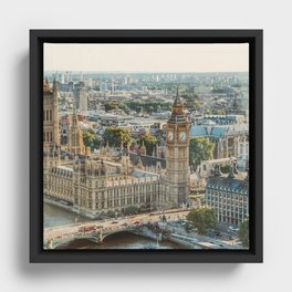 Great Britain Photography - Big Ben In The Canter Of London City Framed Canvas