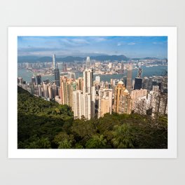 View from Victoria Peak, Hong Kong Art Print