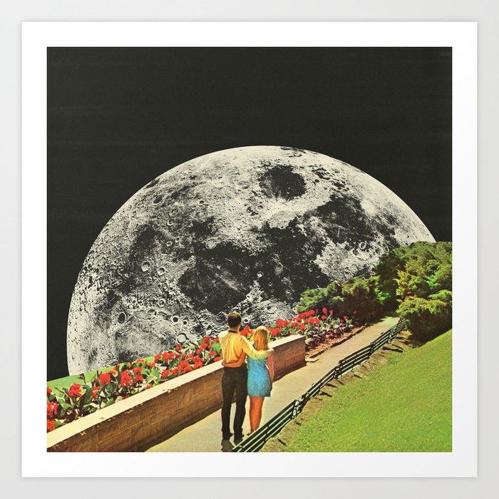 Moonwalk love Art Print