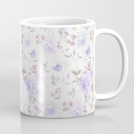 Lavender gray elegant vintage roses floral Coffee Mug