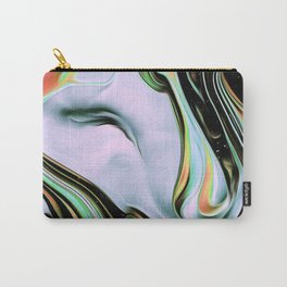 Verdun Iridescent Space Vaporwave Marble Abstract Background Green White Carry-All Pouch | Marble, Glitchart, Oil, Surreal, Holo, Pattern, Milkyway, Sky, Artist, Astrology 