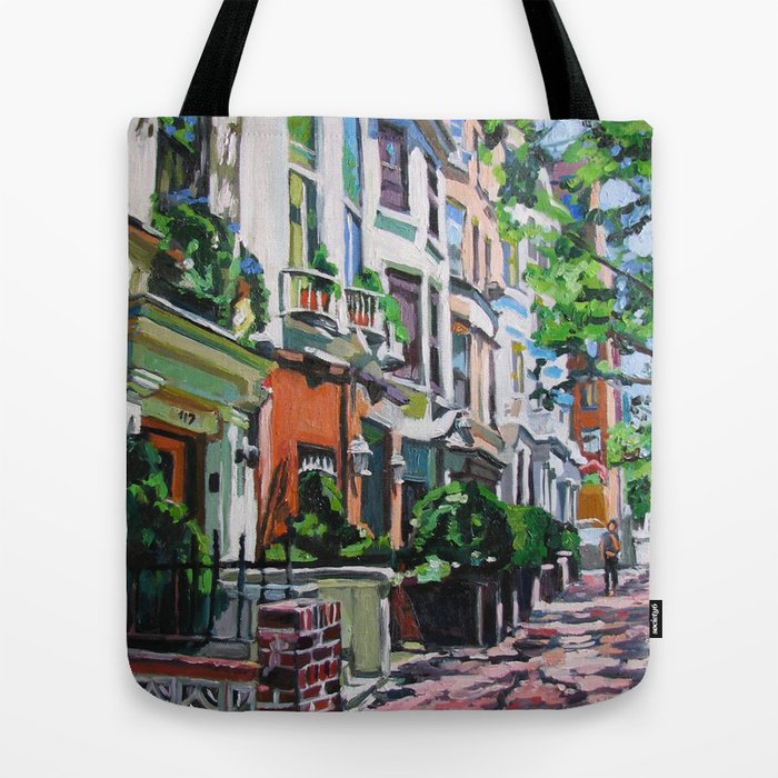 Westside Townhouses Upper West Side Tote Bag by Gwen Meyerson Art