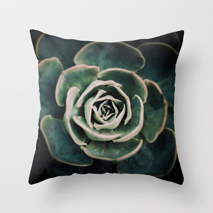 DARKSIDE OF SUCCULENTS IV-Q Throw Pillow
