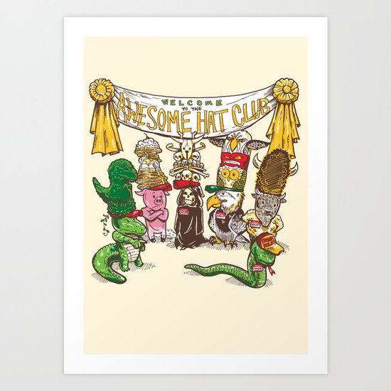Awesome Hat Club Art Print