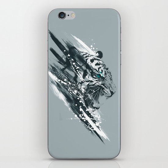 white tigra iPhone & iPod Skin
