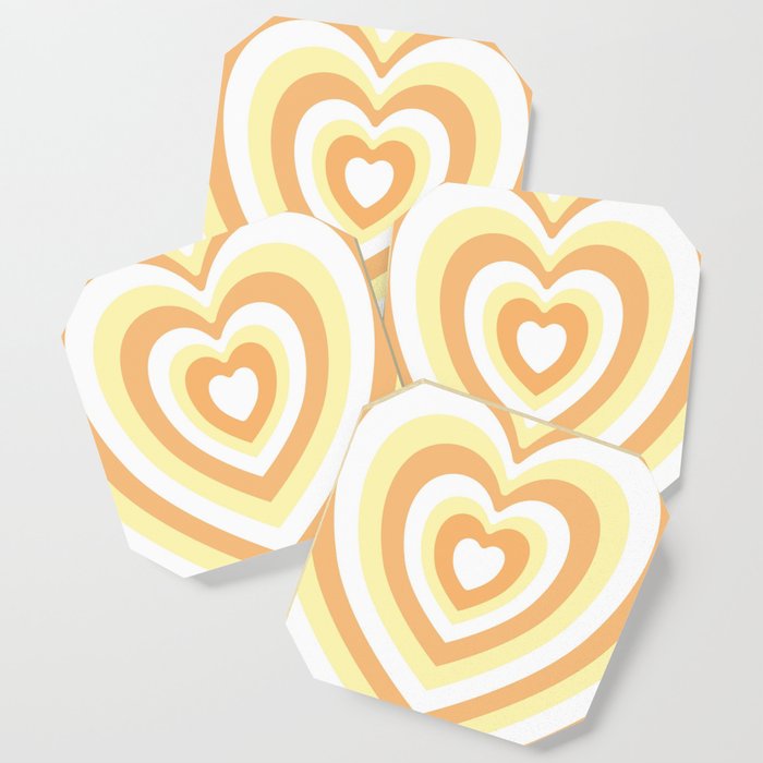 Orange and Yellow Heart Shape Coaster