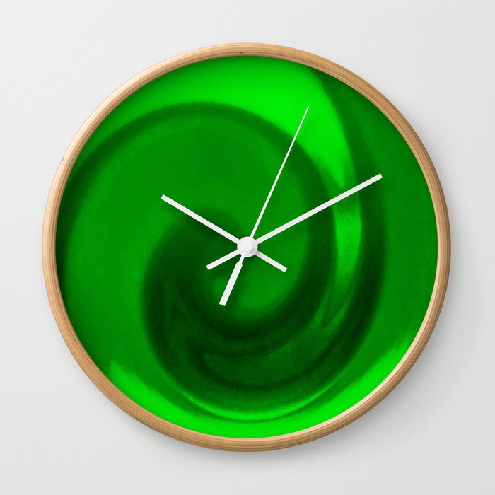 Green tie dye Wall Clock