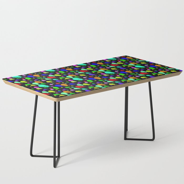 multicolored paint splashes in abstract pattern Coffee Table