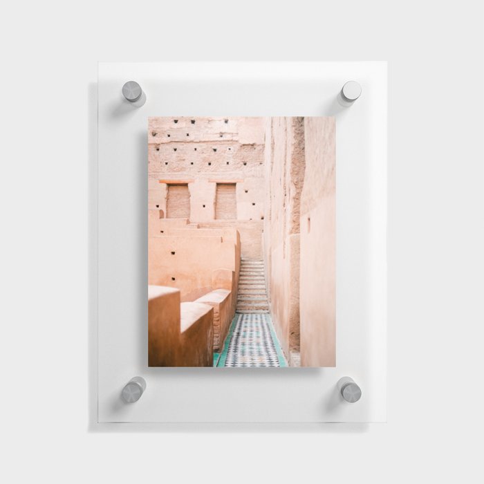 Colors of Marrakech Morocco - El badi palace photo print | Pastel travel photography art Floating Acrylic Print