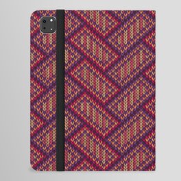 Knitted Textured Pattern Purple Pink iPad Folio Case