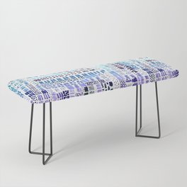 vibrant blue purple ink marks hand-drawn collection Bench
